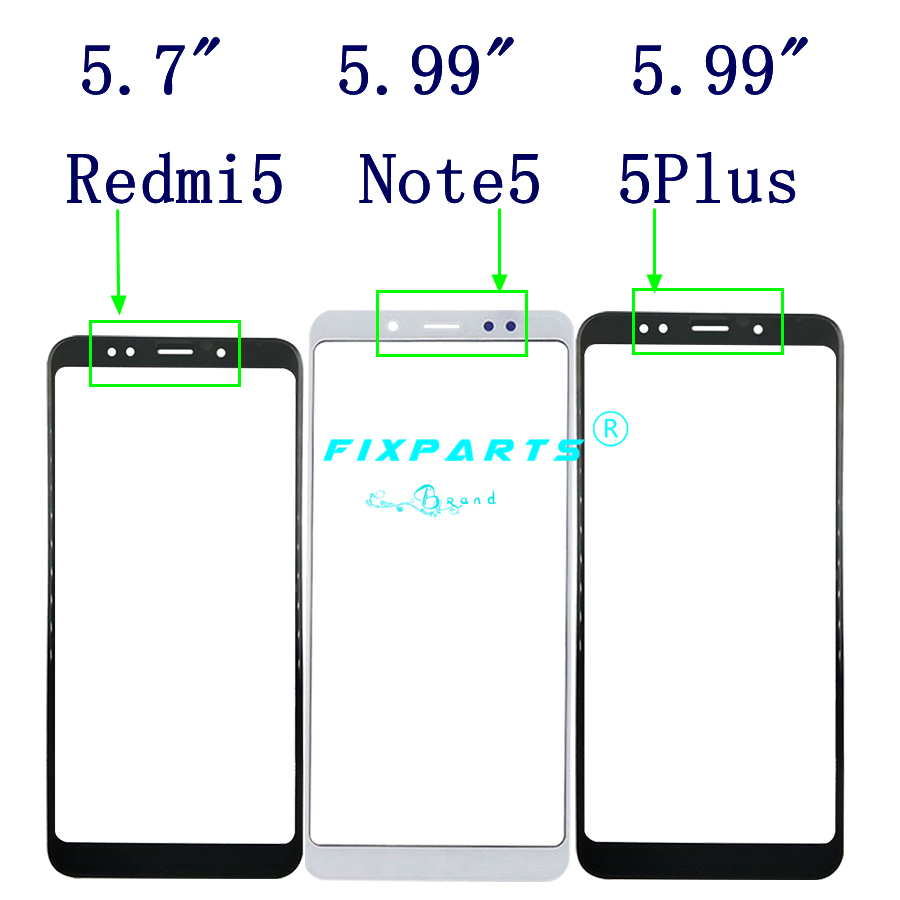 Note 5 Tactile d&#39;affichage Avant de L&#39;écran Tactile En Verre Panneau Note 5 Pro 5 Plus Xiaomi Redmi 5 Digitizer Lentille Note5 capteur tactile 5 Plus