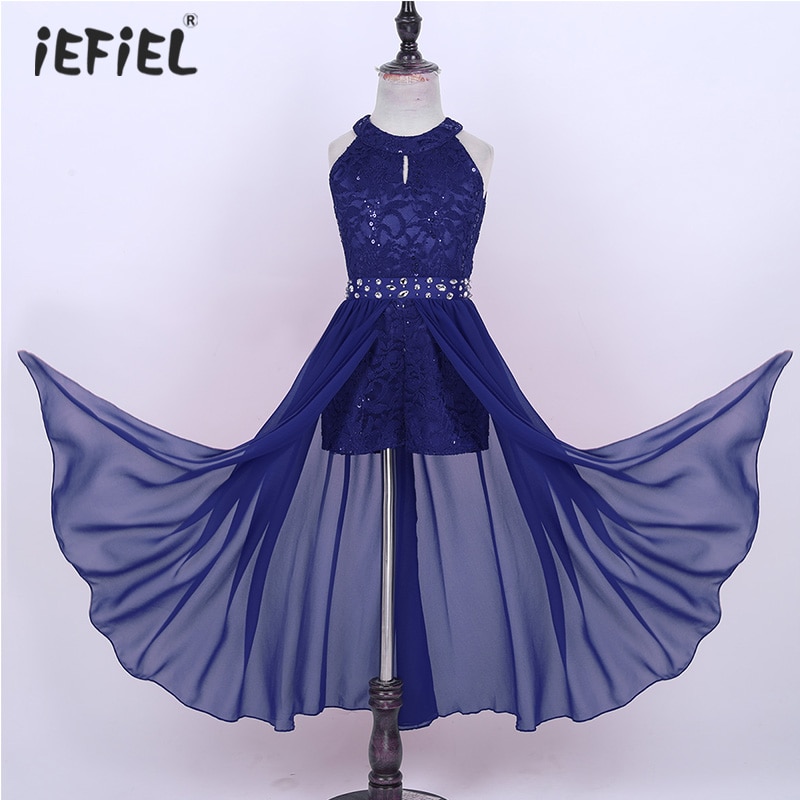 Children Kids Dresses for Girls Party and Wedding Floral Lace Girls Princess Dress Vestidos Infantil Sleeveless Maxi Long Dress