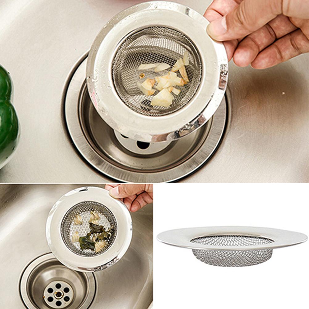 Stainless Steel Mesh Sink Strainer Trap Bath Hair Drain Hole Metal ...