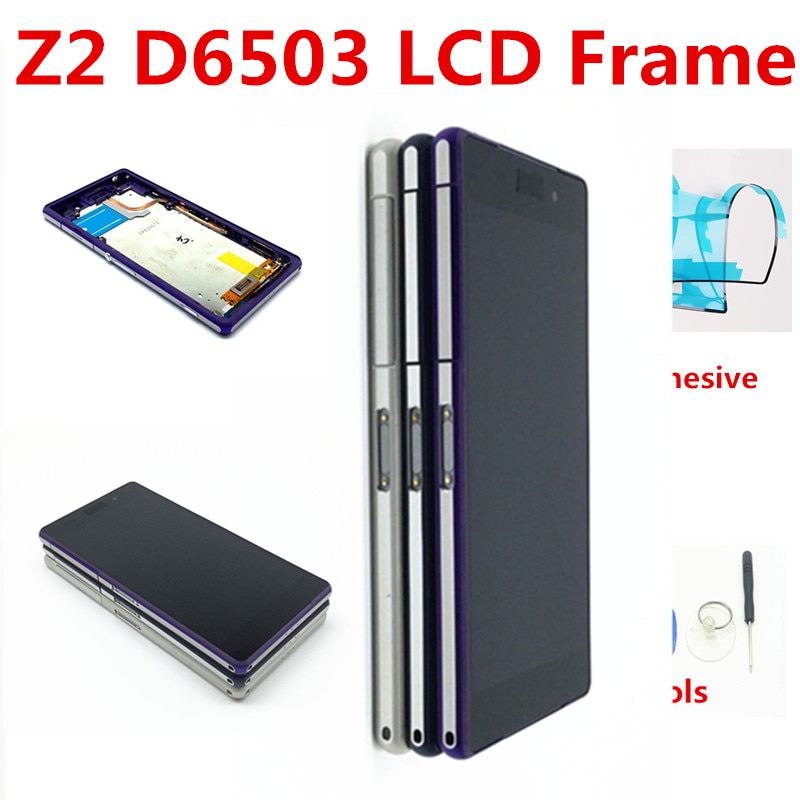 100% aaa display lcd para sony xperia z2 d6502 d6503 d6543 l50w d6502d tela de toque digitador assembléia quadro com ferramentas gratuitas