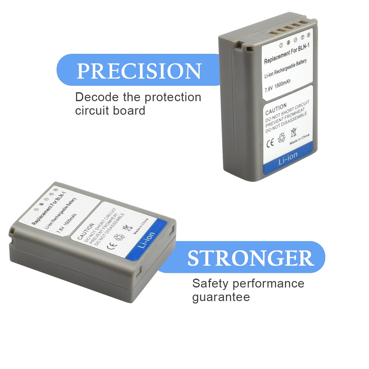 BLN-1 Battery and Charger for Olympus BLN-1, BCN-1 and Olympus OM-D E-M1, Olympus Pen F, OM-D E-M5, Pen E-P5, OM-D E-M5