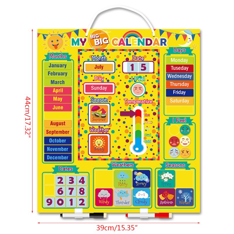 Weather Calendar Magnetic Board Development Learning Enlightenment Children Toys