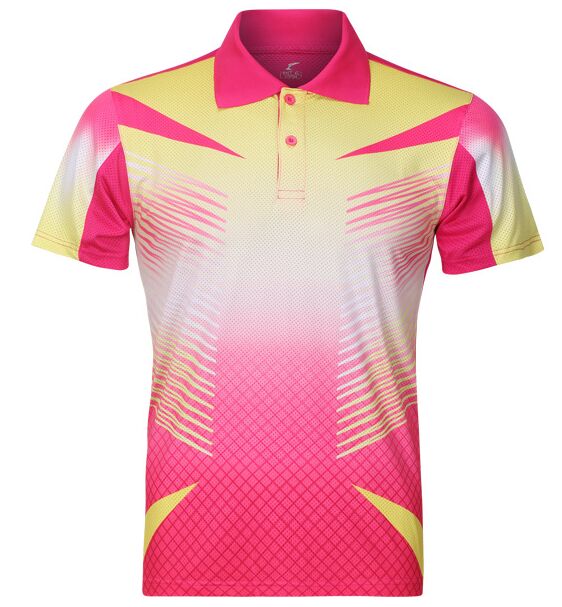 Camiseta de manga de tenis masculino, camiseta de bádminton, ropa de Tenis de mesa, camisetas de entrenamiento, Camiseta deportiva de tenis de mesa, zumba de Tenis de Mujer: Red / S