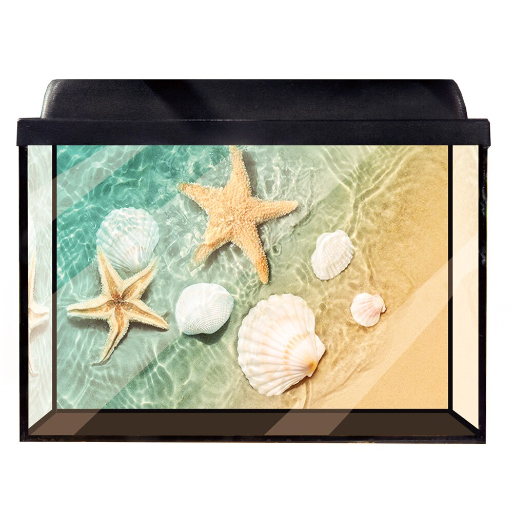 3D printing aquarium background poster shell landscape fish tank self-adhesive decoration