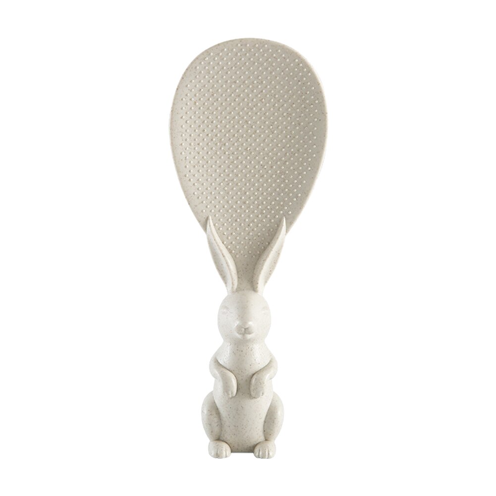 Rabbit Rice Shovel Rice Cooker Rice Spoon Kitchen Wheat Straw Rabbit Spoon Non-stick Cartoon Rice Spoon Can Stand Up: Q3953-BE