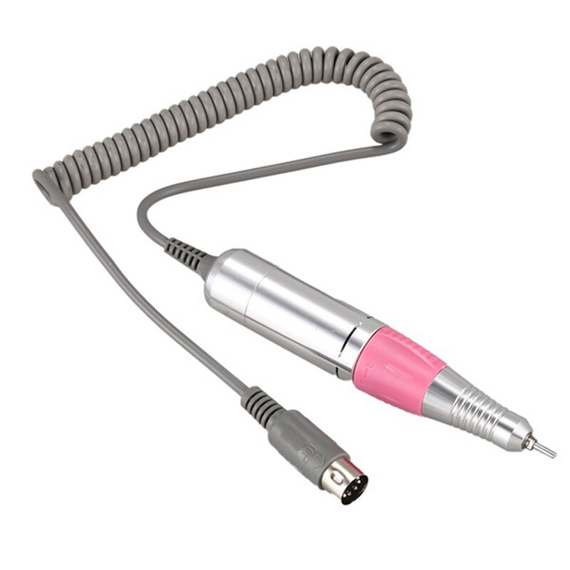 Electric Nail Drill Handpiece Manicure Machine Pen Handle Polish Grind Machine Handpiece Manicure Pedicure Tool: Pink