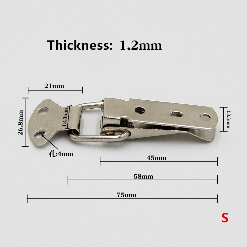 Spring Loaded Suitcase Chest Tool Box Locking Toggle Latch Hasp Lock Hardware ,Safe Convenient Locksmith Tool