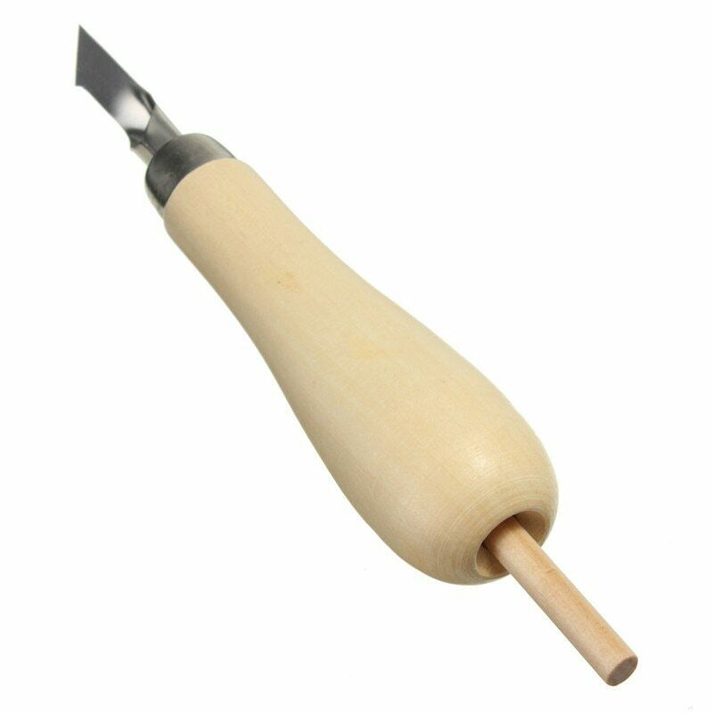 Lino Block Cutting Rubber Stamp Carving Tools with 5 Blades Bits for Print Making DIY Sculpture SCVD889