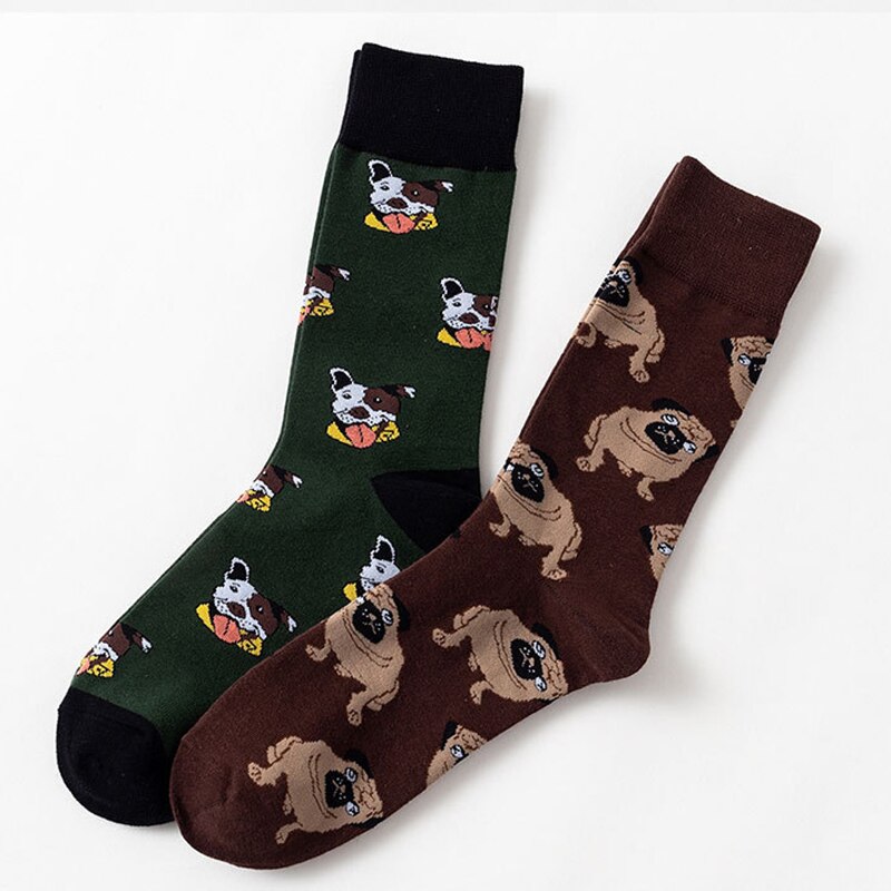 Funky Dog,Pet,Pug,Shiba Inu,Beagle,Buldog Socks Novelty Hosiery Women Ladies Socks Men Unisex Winter Cotton Happy Socks Female
