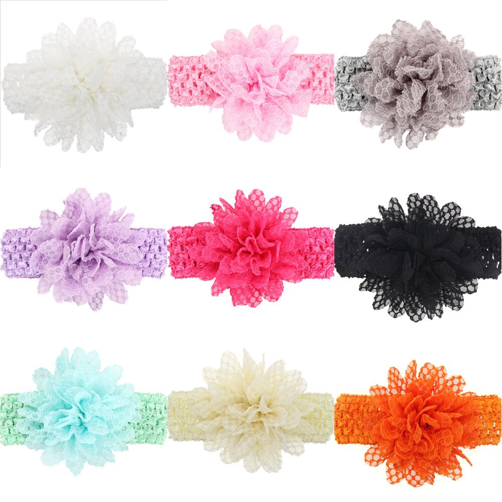 1 Piece MAYA STEPAN Children Girls Lace Flower Hair Head Band Accessories Baby Newborn Hair Rope Headband Headwear Headwrap