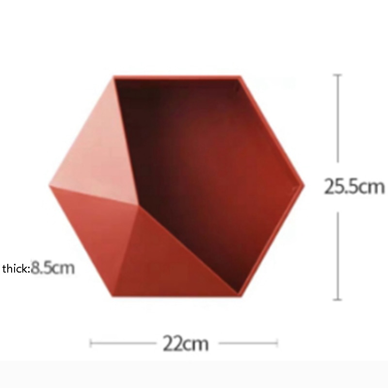 Opbergrek in de vorm van een woonkamer aan de muur bevestigde geometrische muurdecoratie zonder gaten voor thuis badkamerplank
