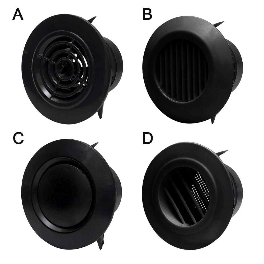75/100/150Mm Zwarte Ventilatieopeningen Afdekking Airconditioning Levert Ventilatieroosters Rond Anti-Vogel Rat Extract Kleprooster