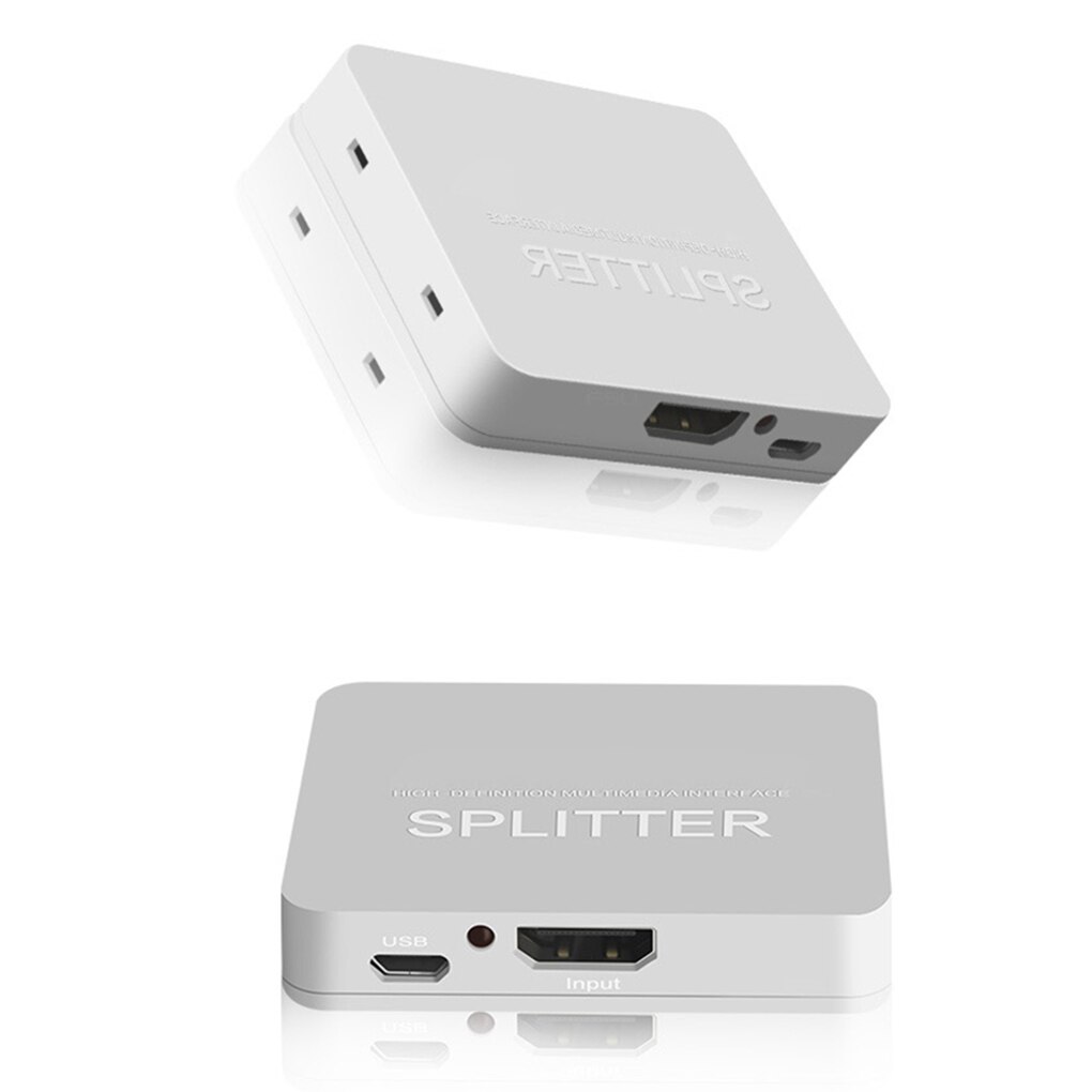 4K Splitter Full HD 1080p 4K Splitter 1 in 2 Out HD Amplifier Signal Distributor Divisor Switcher Amplifier Dual Display