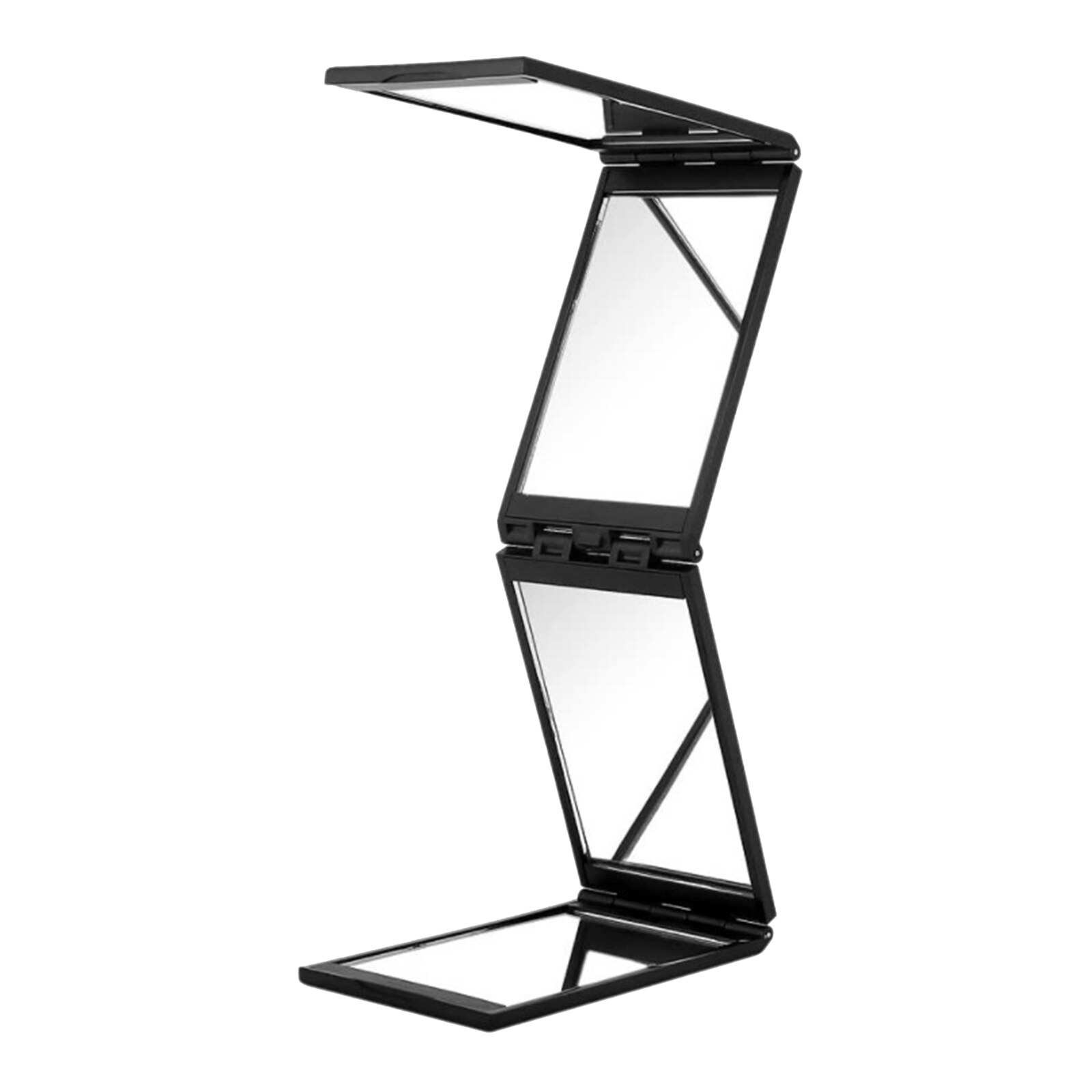 Mini Portable 4 Panel Foldable Cosmetic Beauty Makeup Mirror Organizer Lightweight Makeup Mirror Four Sides Cosmetic Beauty Tool