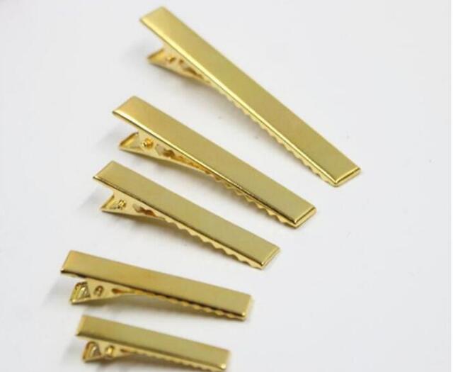 50 Pcs Gold Platte Metalen Single Prong Alligator Haar Clips Crocodile Barrette Voor Bows DIY Haarspelden 3.2 cm/ 4.2 cm/4.5 cm/5.5 cm