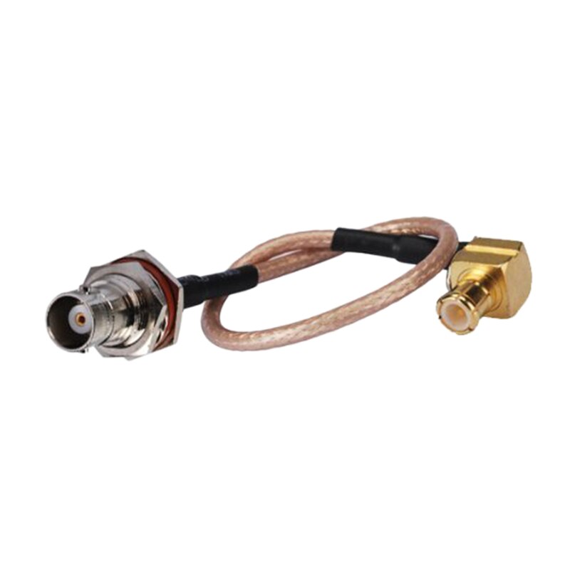 BNC Cable Adapter RF Coaxial Assembly BNC Coaxial Cable Female To MCX Male Right Angle Adapter Cable: Default Title