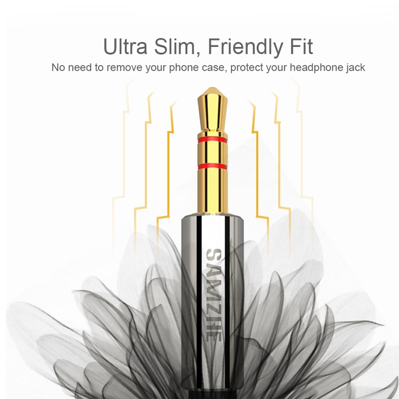 SAMZHE 3.5mm Aux Cable 90 degree Audio Flat Cable Stereo Audio Gold Plated Auxiliary Cable for Car Cellphone Earphone Beats