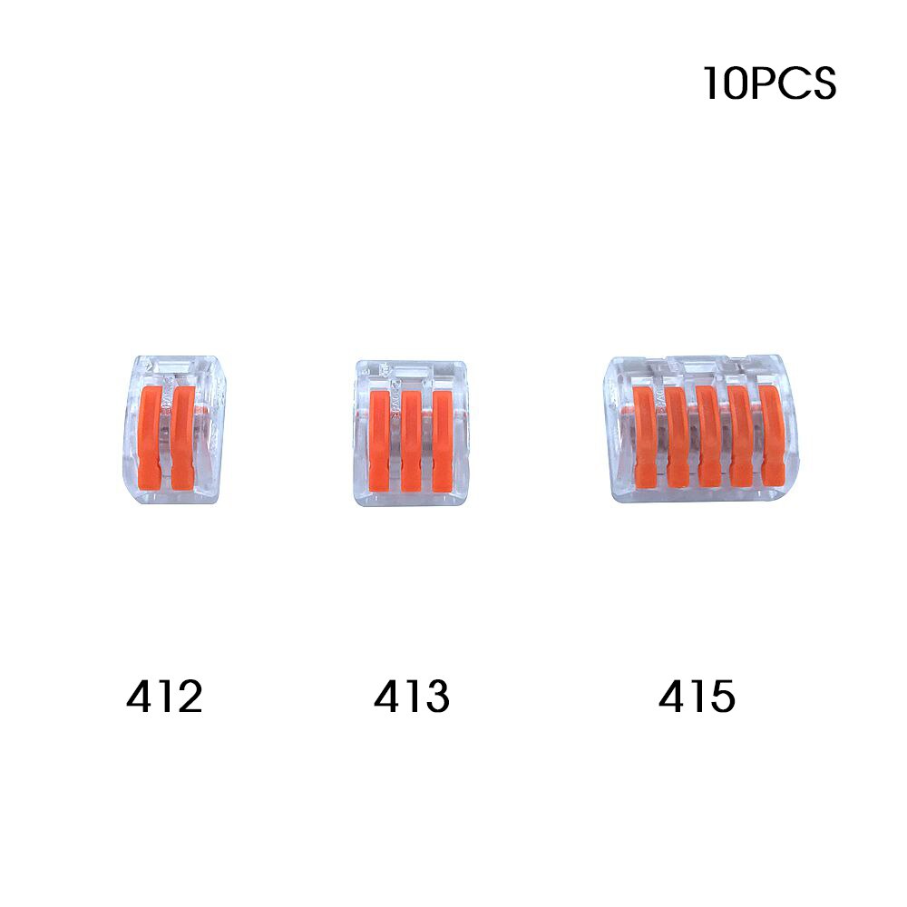 Wire Connector 222 Series 10PCS Lucency Cage Spring Universal Fast Wiring Conductors Terminal Block China