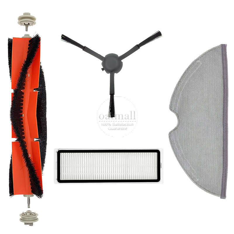 Ersatzteile für Xiaomi MI Robot Vacuum-Mop / MIJIA 1C 1T STYTJ01ZHM, Staubsauger zubehör, Ersatz satz, Haupt bürste, Hepa-Filter, Mopptuch, Verbrauchs material: Burgunderrot