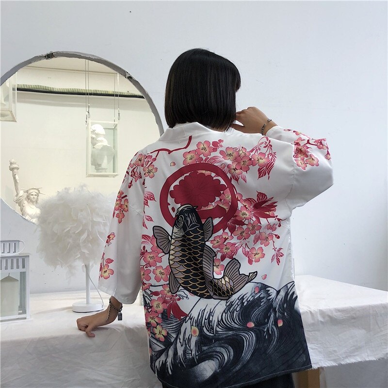 Kimono femmes hommes unisexe yukata japonais kimono homme femmes cardigan japonais streetwear japonais vêtements 10492