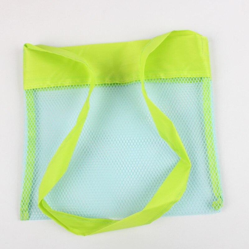 Gauze Filtered Water Kids Beach Toys Bag Big Size Durable Drawstring Storage Pack For Children: Blue-S