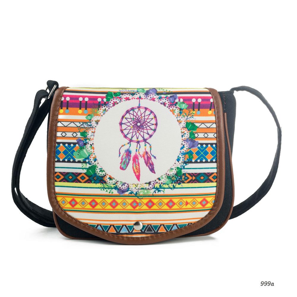 Miyahouse Donne di Estate Borse A Tracolla Flap Bag Della Signora di Tela di Canapa Del Fumetto Del Gufo Stampato Crossbody Borse A Spalla Piccola Femmina Borse: 999a