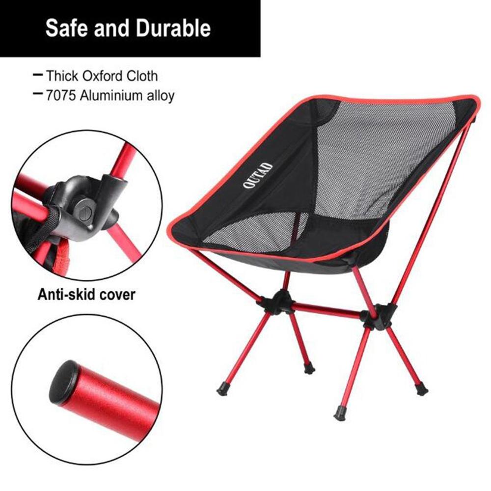 Folding Beach Moon Chair High-Strength Aviation Aluminum Alloy Ultralight Fishing Stool 600D Oxford Cloth