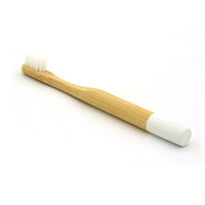 Natural Eco-friendly Bamboo tooth brush Wooden Handle Environmentally Wood Rainbow Toothbrush Bamboo ToothBrush: White