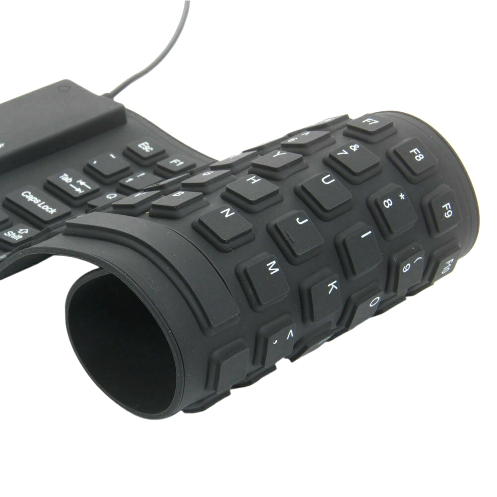 Neue Faltbare Silikon Tastatur USB Verdrahtete Silizium Schutz Haut Weiche Wasserdichte rollen hoch Kieselsäure Gel Tastatur für Laptop Notizbuch