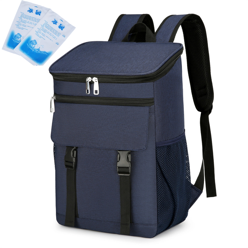 Lunchtas Thermische Rugzak Waterdichte Verdikte Koeltas Grote Capaciteit Camping Drink Koelkast Geïsoleerde Picknickdoos: Beige