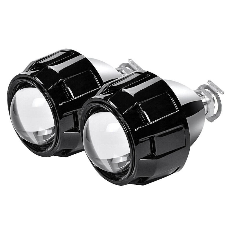 2 Stuks 2.5 Inch Universele Hid Projector Lens Zwart Lijkwade Voor H1 Led Lamp Auto Koplamp