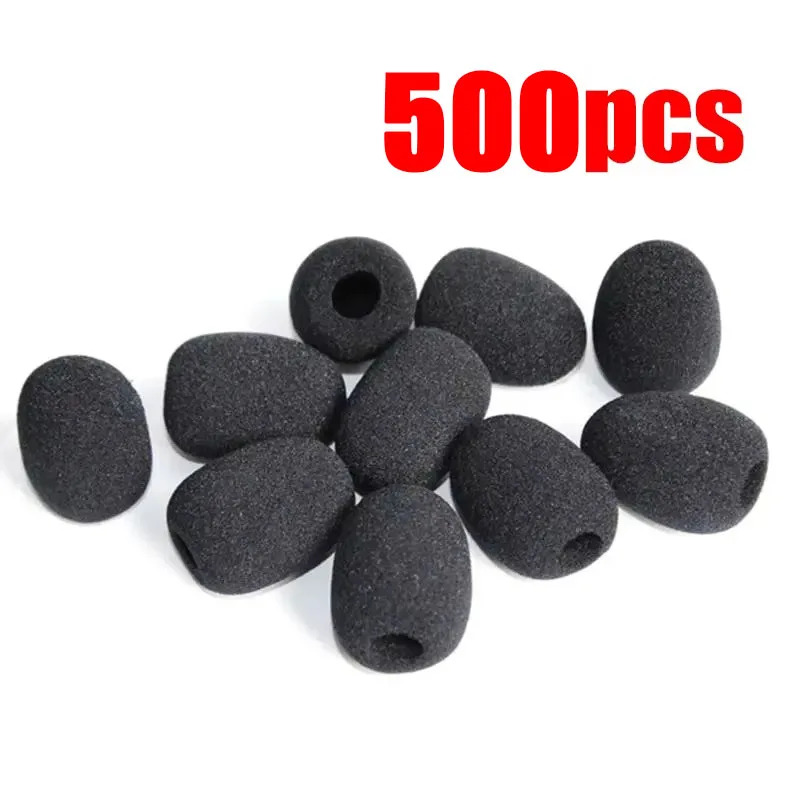 5/30/100/500 st mikrofon vindruta svampskydd headset mikrofon skum skydd skyddslock för svanhals mötesmikrofon: Lila