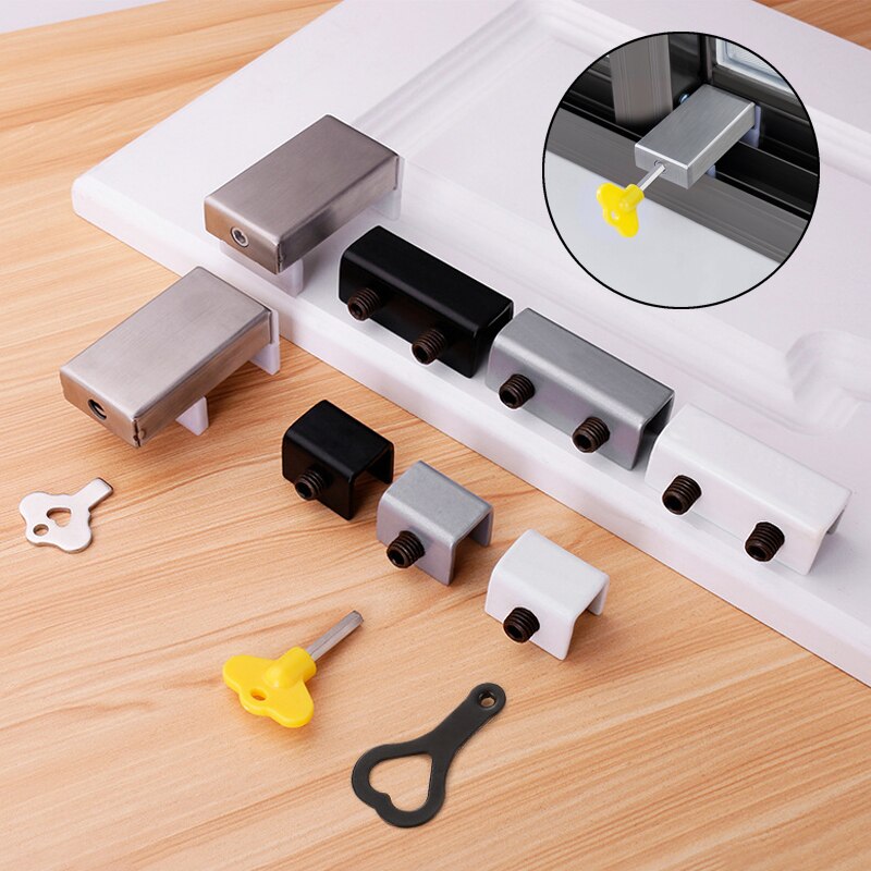 Sliding Sash Stopper Cabinet Locks Door Window Lock Limiter Window Lock Translation Screen Lock Child Window Security Lock