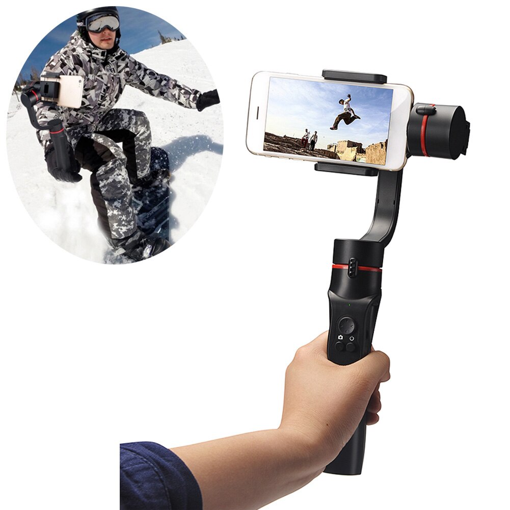 H2 3 Axis Smartphone Stabilisator Verstelbare Richting Usb Opladen Ondersteuning Universele Handheld Gimbal Extension Reizen Fotografie