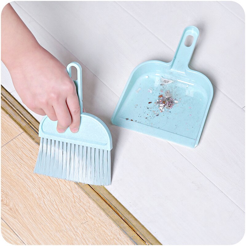Household mini dustpan broom desktop small broom keyboard brush cleaning tool plastic set