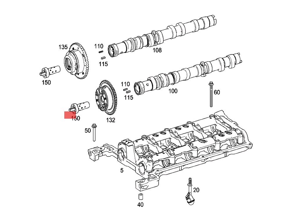 Knastaksel justeringsventil 2710500578 a2710500578 forbenz  w204 m217