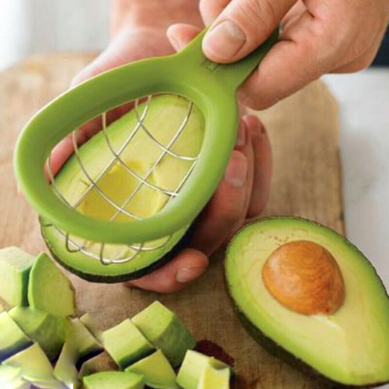 Fruit Peeler Cutter Avocado Slicer Meloen Vruchten Cutter Cuber Avocado Cutter Keuken Hand Gadgets Fruit & Vegetable Gereedschap