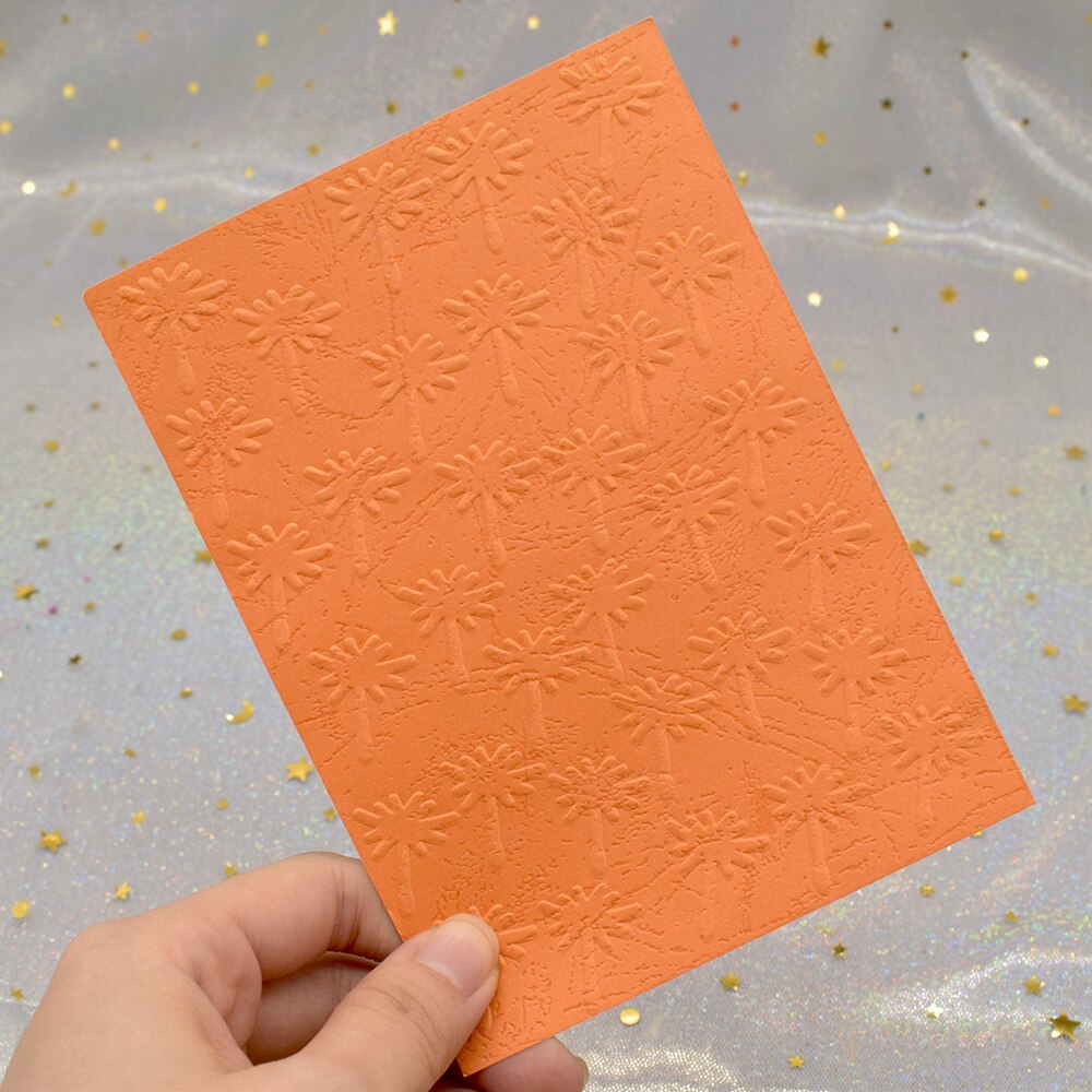 Dandelion Pattern 3D Flowers Embossing Folders for DIY Scrapbooking Paper Card Making Plastic Embossing Template Stencil