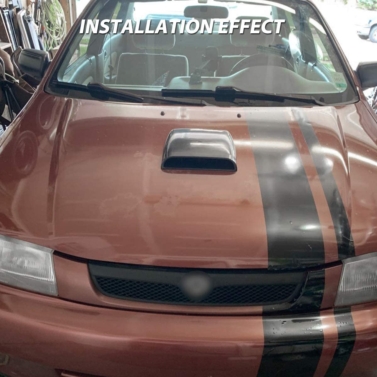 Universele Auto Decoratieve Air Flow Intake Hood Scoop Vent Turbo Bonnet Cover Auto Styling Air Outlet Cover