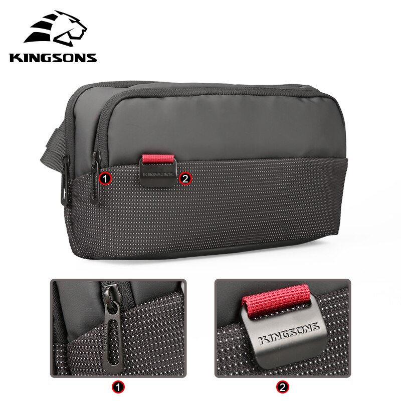 Kingsons Male Shoulder Bags Crossbody Bags Men Anti Theft Chest Bag School Summer Short Trip Messengers Sling Bag