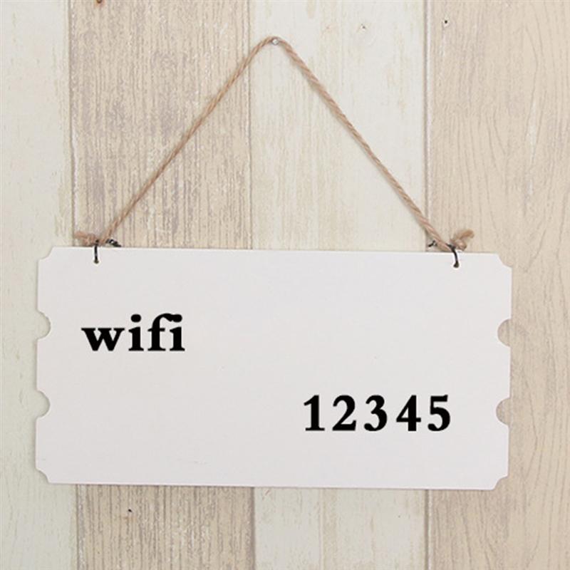 2pcs Wood Unfinished Plaque DIY Hanging Signs Blank Plate Decor for Store Shop Home (White)