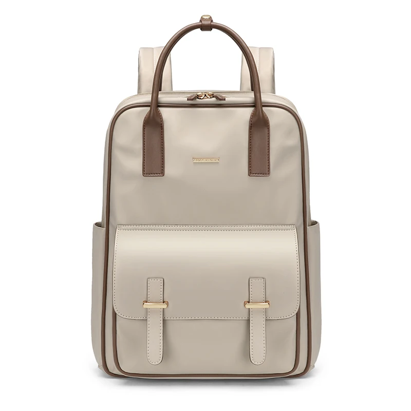 GOLF Rugzak Handtassen voor Dames 2024 Luxe Vrouwelijke Rugzak Vintage Uitziende Reizen Schoudertas Commuter 15 inch Groot: Khaki