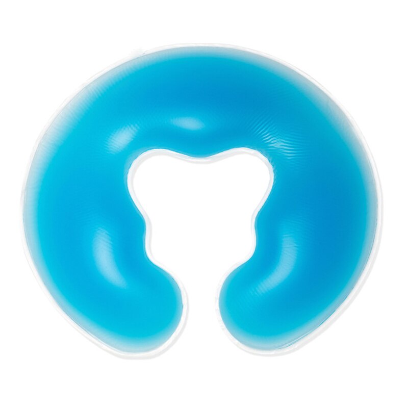 1pcs 650g Soft Silicon Spa U Shape Massage Pillow Spa Gel Pad Face Relax Body Massage Cradle Cushion Health Care: blue