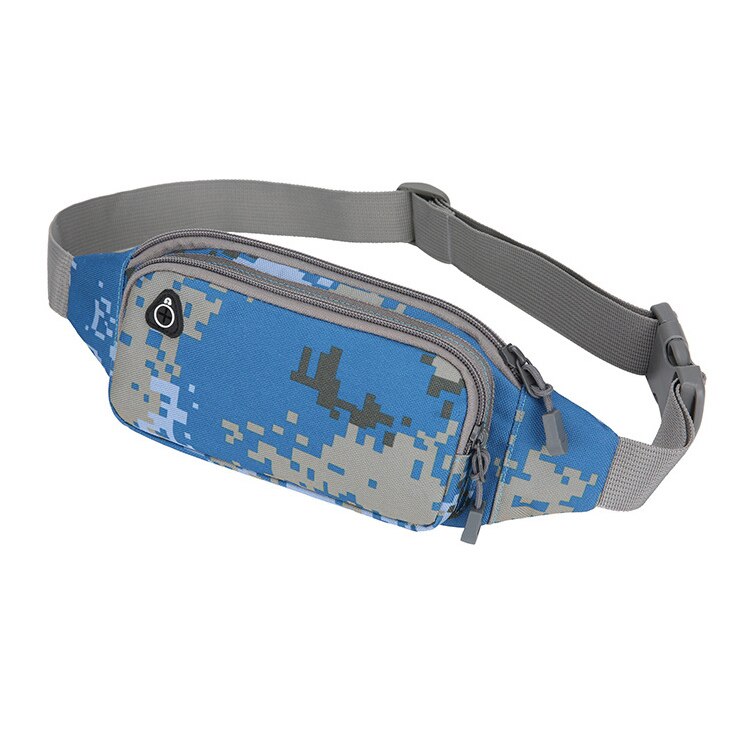 YoReAi bolso con cinturón, bolsillos sólidos, paquete de cintura de camuflaje de negocios, antirrobo, bolso de cintura portátil para hombre y mujer con orificio para auriculares, cinturón: Camouflage1