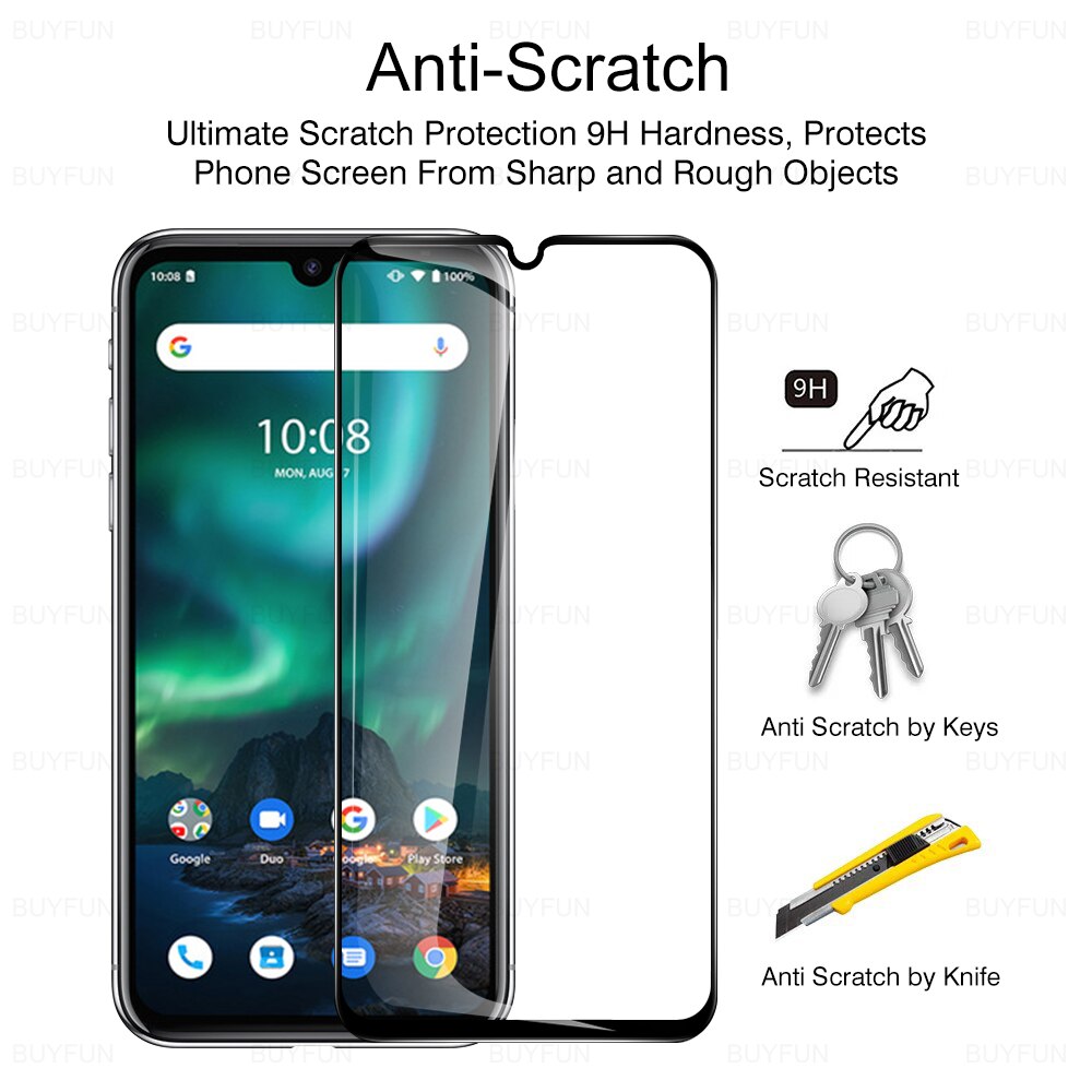 2 Stuks Beschermende Gehard Glas Cover Voor Umidigi Bison Glas Volledige Cover Screen Protector Voor Umidigi Bison 6.3 &quot;Bescherming film