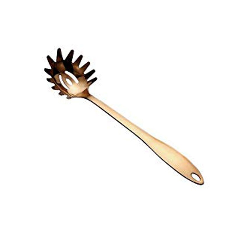 1pc titanpläterade rostfritt stål matlagningssked spade kökssats hem kök kök matlagning verktygssats cocina utensilios: Vitfluga