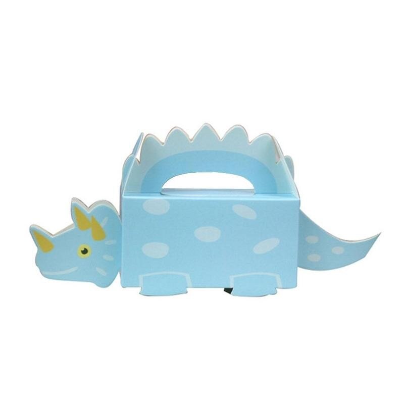 10Pcs Dinosaurus Doos Gemonteerd Dinosaurus Doos Dinosaurus Snoep Box Kids Verjaardag Papier Dozen Voor Verpakking
