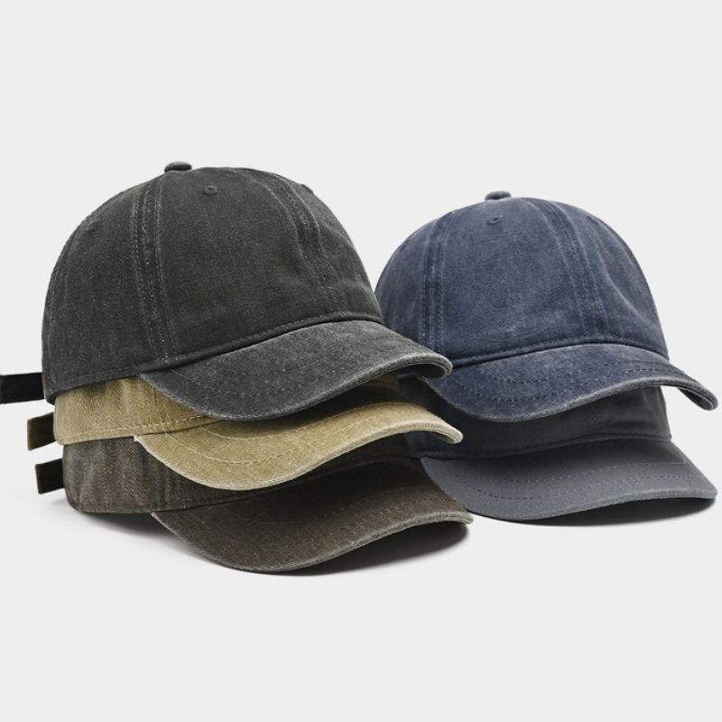 Gorras de béisbol de ala corta Retro para hombre y mujer, gorros con visera ajustable de Color sólido para exteriores, ropa informal de algodón, gorros de Hip Hop