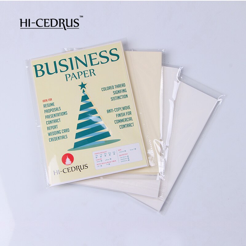 36gsm ,100% Katoen Papier, A4 210*297Mm, Witte Kleur, red & Blue Fiber Zetmeel-Gratis, Waterdicht, 200 Sheets, GCYT001