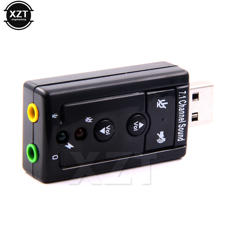 7.1 placa de som usb externa usb para jack 3.5mm fone de ouvido adaptador de áudio microfone placa de som para mac win compter android linux